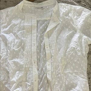 5/$10 item St. John's Bay White Textured Button Down Shirt